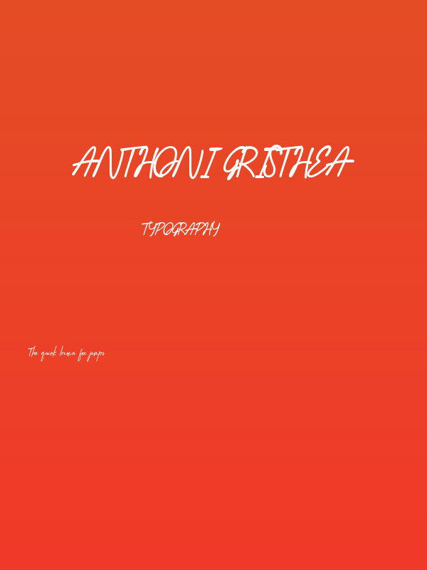 Anthoni Gristhea Poster