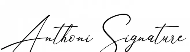 Anthoni Signature  नि: शुल्क फ़ॉन्ट्स डाउनलोड