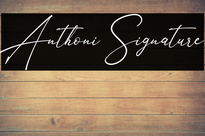 Anthoni Signature Font examples