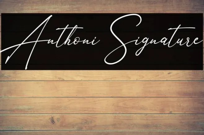 Anthoni Signature Example 1