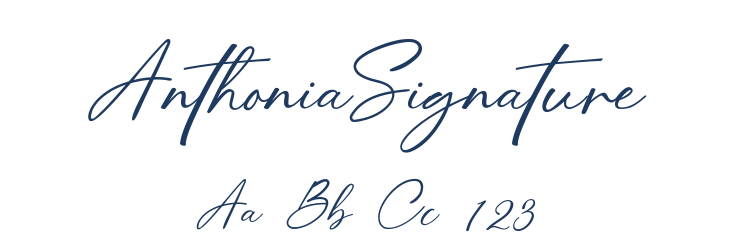 AnthoniaSignature Font Preview