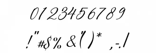 AnthoniaSignature Font OTHER CHARS