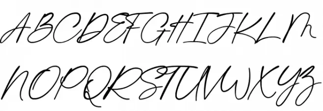 AnthoniaSignature Font UPPERCASE