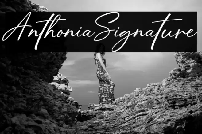 AnthoniaSignature Font examples