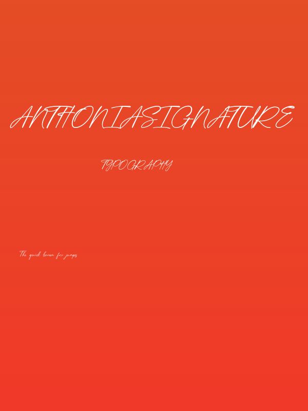 AnthoniaSignature Poster