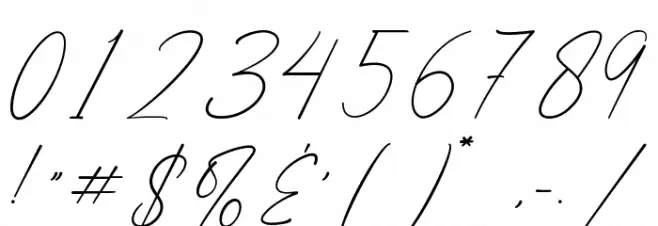 Anthonio Script Font OTHER CHARS