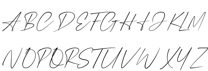 Anthonio Script Caratteri MAIUSCOLE