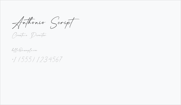 Anthonio Script Business Card