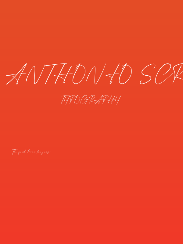 Anthonio Script Poster
