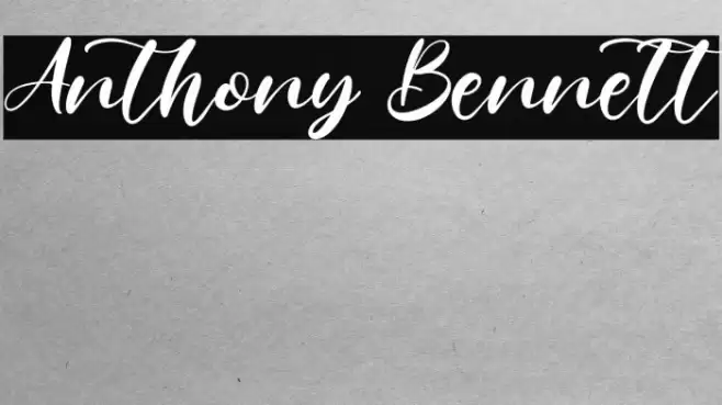 Anthony Bennett خط examples
