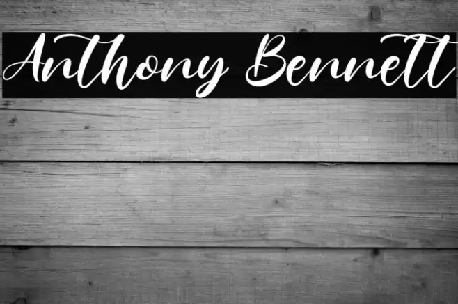 Anthony Bennett خط examples