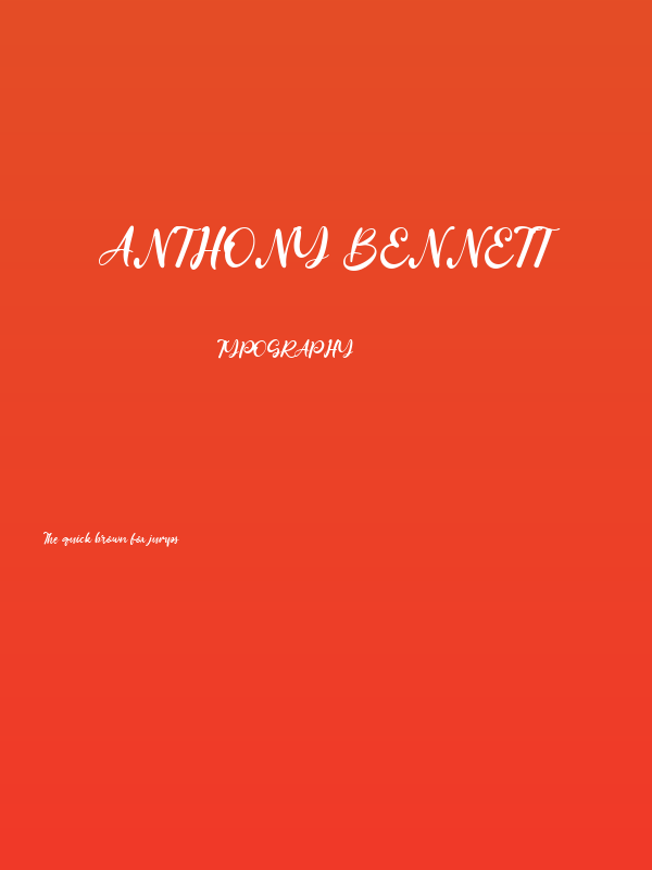 Anthony Bennett Poster