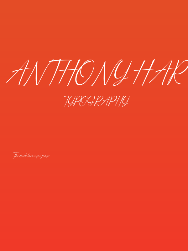 Anthony Hartman Italic Poster
