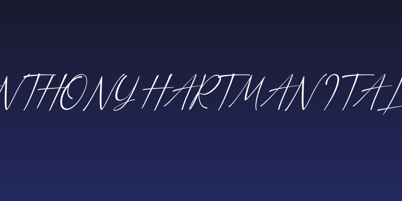 Anthony Hartman Italic Social Header