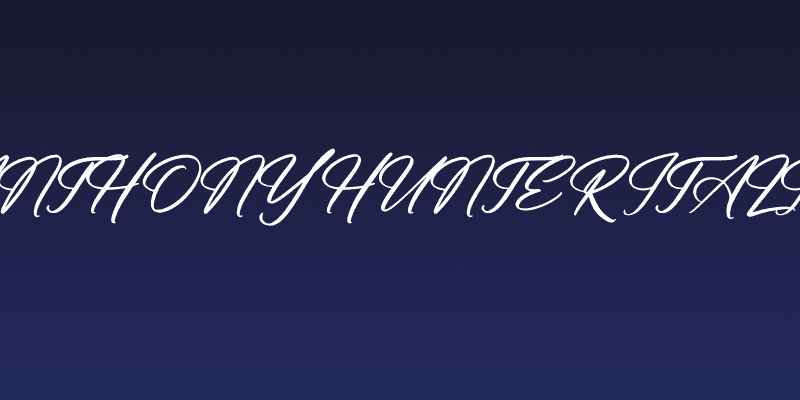 Anthony Hunter Italic Social Header