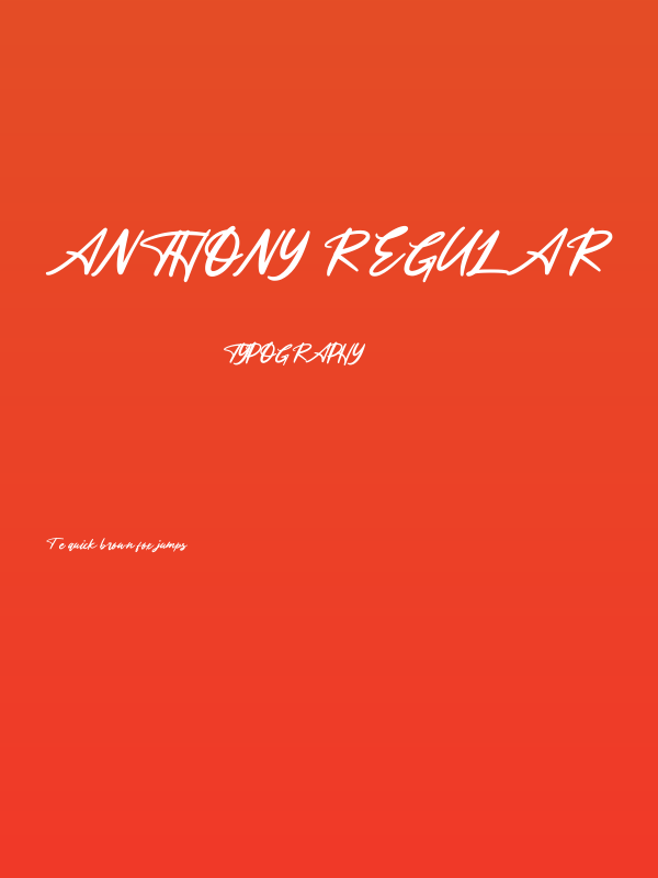 Anthony Regular Poster