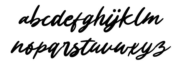 Anthony Regular Font LOWERCASE