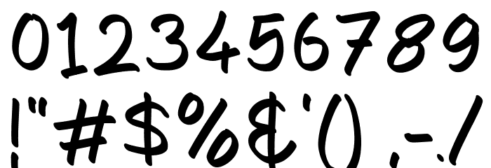 Anthony Write Font OTHER CHARS