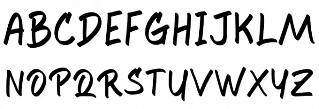 Anthony Write Шрифта ВЕРХНИЙ