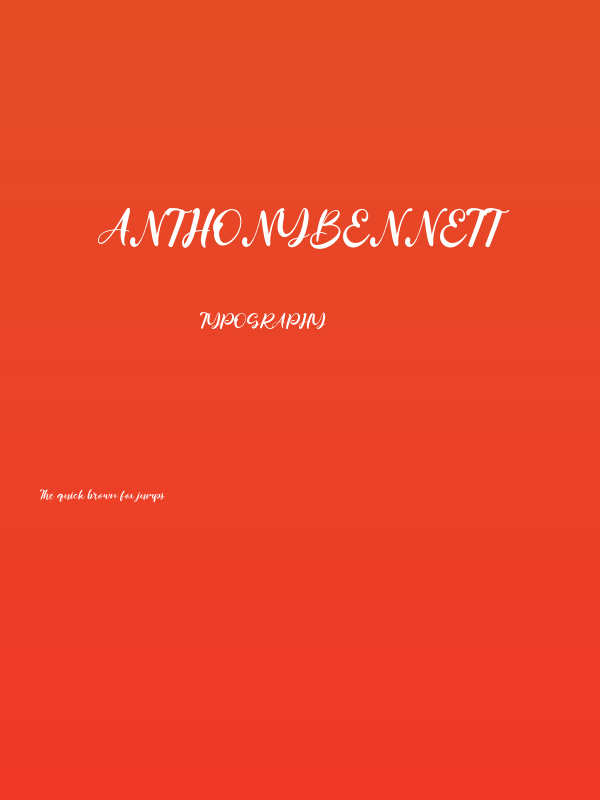 AnthonyBennett Poster