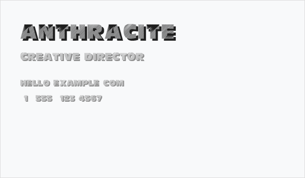 Anthracite Business Card