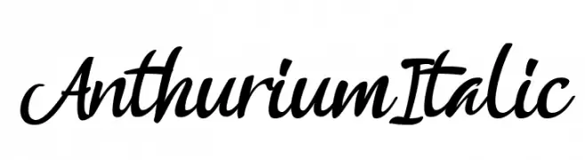 Anthurium Italic  フリーフォントのダウンロード