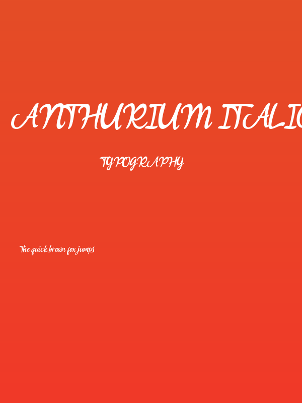 Anthurium Italic Poster