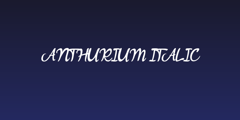 Anthurium Italic Social Header