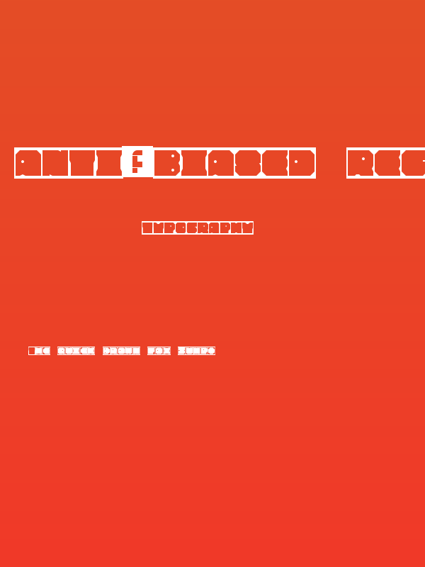 Anti-Biased Regular Poster