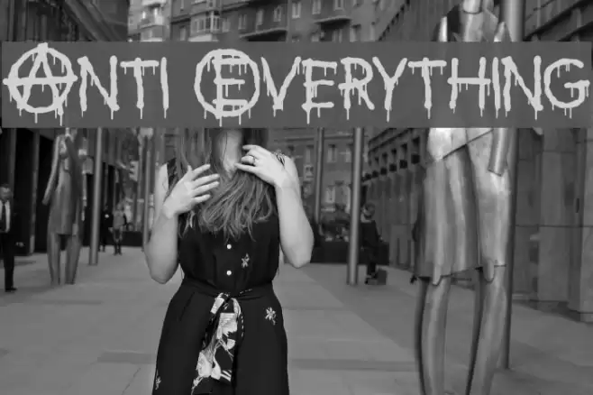 Anti Everything Font examples