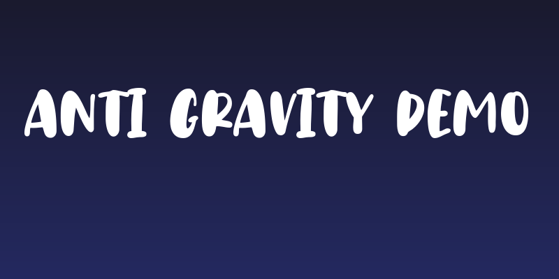 Anti Gravity Demo Social Header