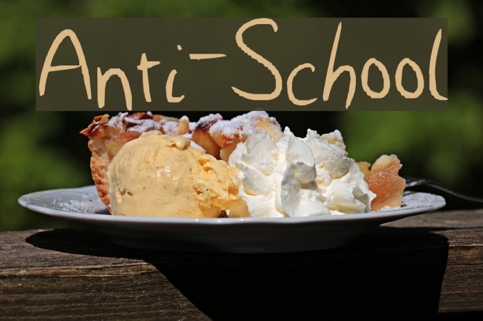 Anti-School Font examples