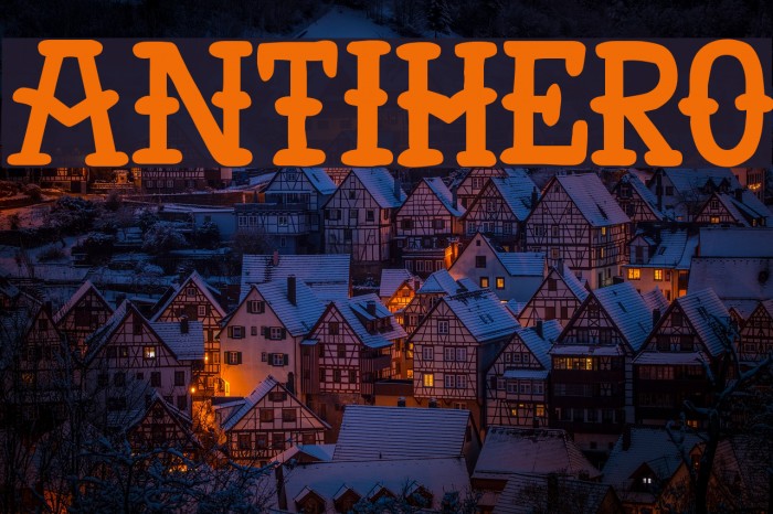 AntiHero Fonte examples