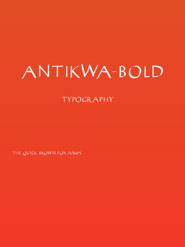 AntiKwa-Bold Poster