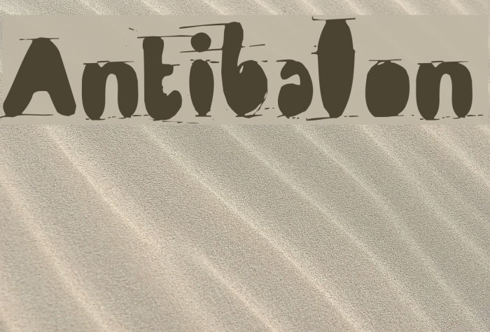 Antibalon Font examples