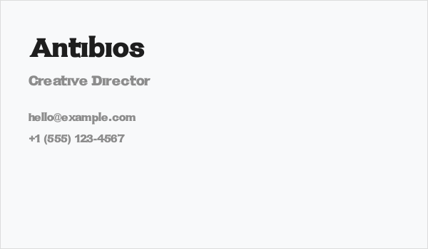 Antibios Business Card