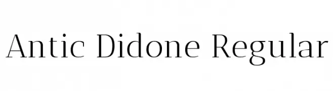 Antic Didone Regular  नि: शुल्क फ़ॉन्ट्स डाउनलोड