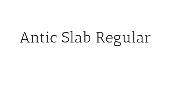 Antic Slab Regular Logo
