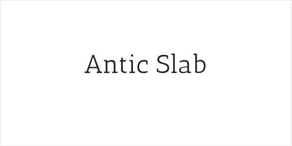 Antic Slab Logo