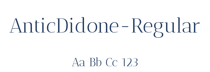AnticDidone-Regular Font Preview