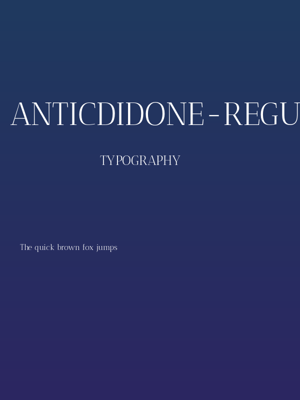 AnticDidone-Regular Poster