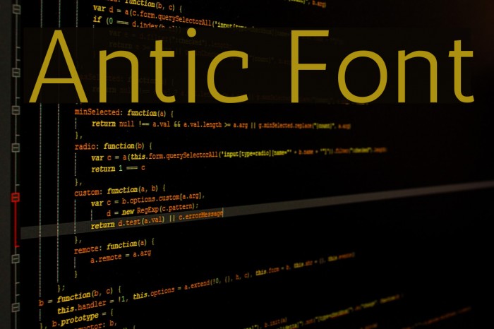 Antic Font examples