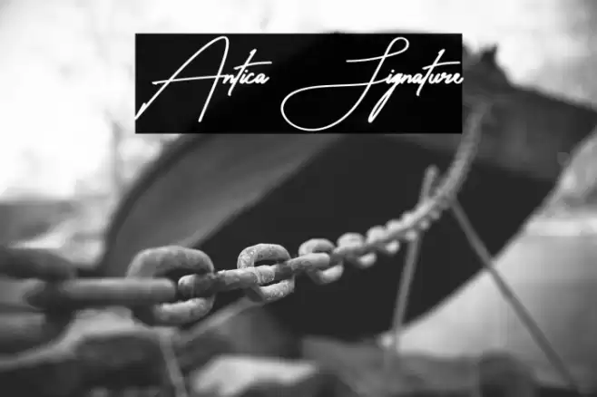 Antica Signature Font examples