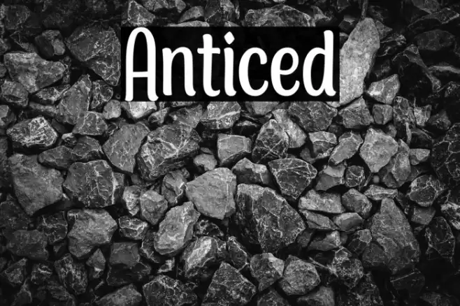 Anticed Font examples