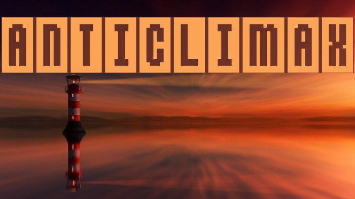 Anticlimax Font examples