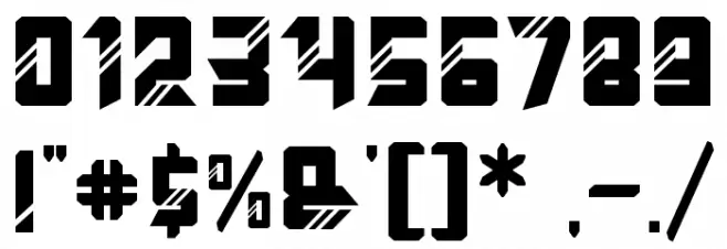 Anticode Font OTHER CHARS