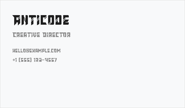 Anticode Business Card