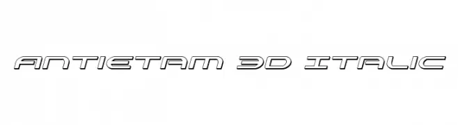 Antietam 3D Italic  Frei Schriftart Herunterladen