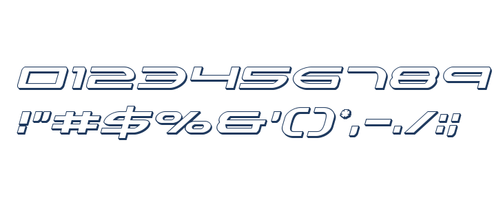 Antietam 3D Italic Other Characters