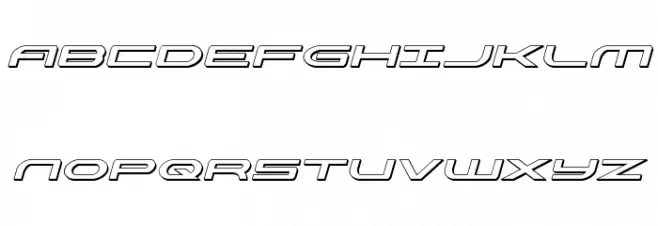 Antietam 3D Italic Шрифта ВЕРХНИЙ